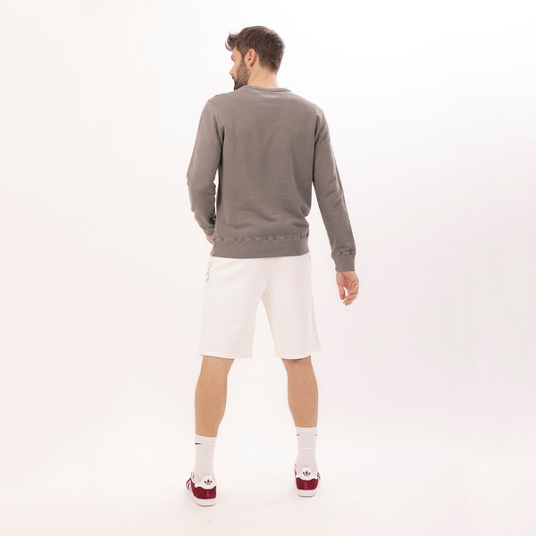 Bowery Nyc MAN'S ESSENTIAL CREWNECK COMBED FLEECE - GARMENT DYED