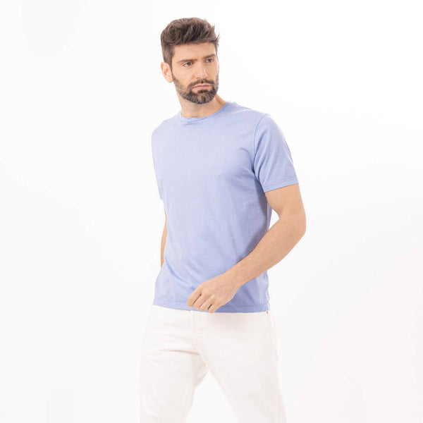 bowery nyc MAN'S ESSENTIAL CREWNECK SHORT SLEEVE T-SHIRT - MAKO JERSEY