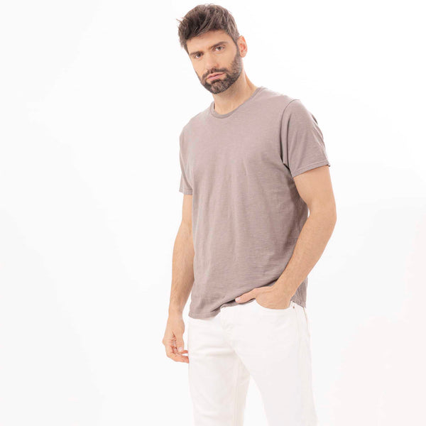 Bowery Nyc MAN'S ESSENTIAL CREWNECK SHORT SLEEVE T-SHIRT - SLUB JERSEY