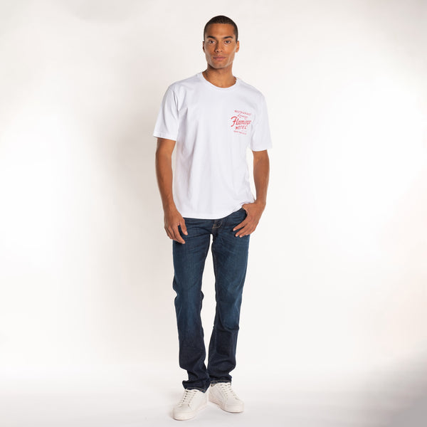 Bowery Nyc MAN'S "FLAMINGO MOTEL" CREW NECK S/S T-SHIRT - HEAVY JERSEY - RELAXED FIT