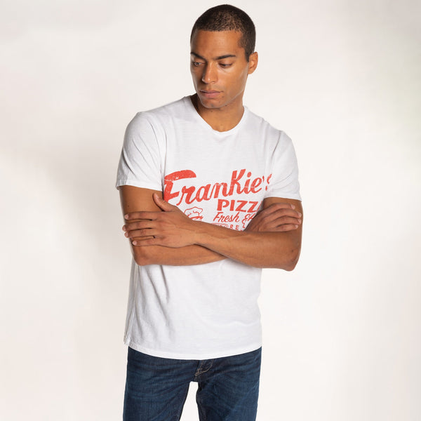 Bowery Nyc MAN'S "FRANKIE'S PIZZA" CREW NECK S/S T-SHIRT - SLUB JERSEY