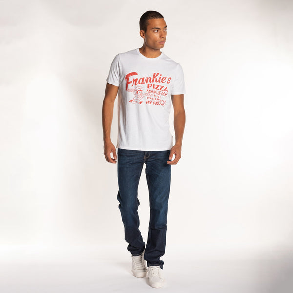 Bowery Nyc MAN'S "FRANKIE'S PIZZA" CREW NECK S/S T-SHIRT - SLUB JERSEY