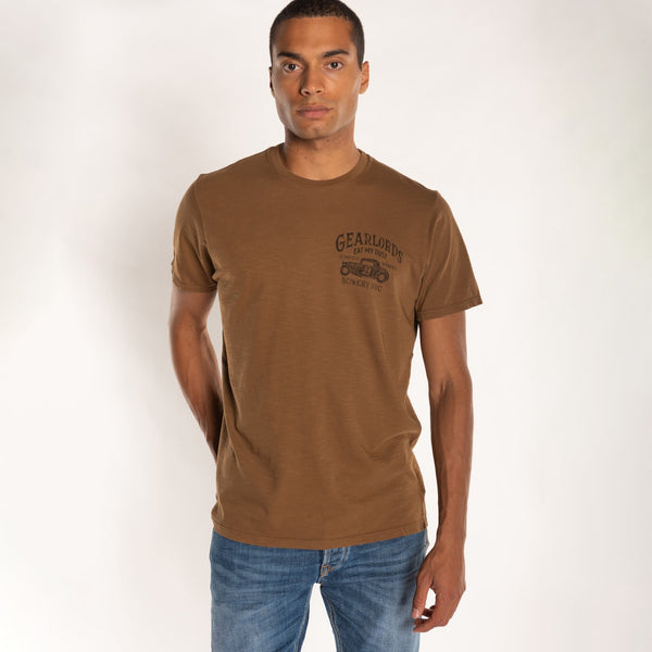 bowery nyc MAN'S "GEARLORDS" S/S CREWNECK TSHIRT - SLUB JERSEY