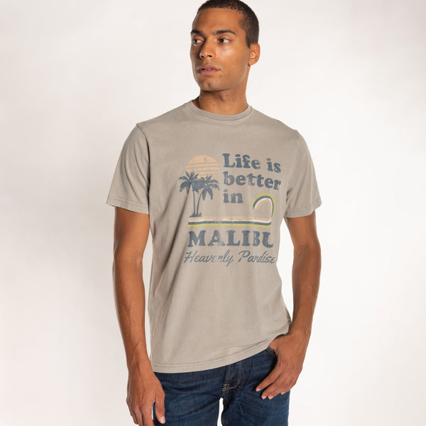 Bowery Nyc MAN'S "LIFE IS BETTER" CREW NECK S/S T-SHIRT - SOFT JERSEY - REGULAR FIT