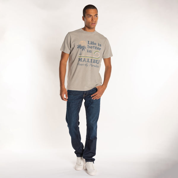 Bowery Nyc MAN'S "LIFE IS BETTER" CREW NECK S/S T-SHIRT - SOFT JERSEY - REGULAR FIT