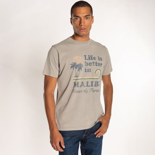 bowery nyc MAN'S "LIFE IS BETTER" CREW NECK S/S T-SHIRT - SOFT JERSEY - REGULAR FIT