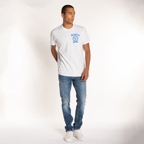 Bowery Nyc MAN'S "MANHATTAN CUORE" S/S CREWNECK TSHIRT - SLUB JERSEY