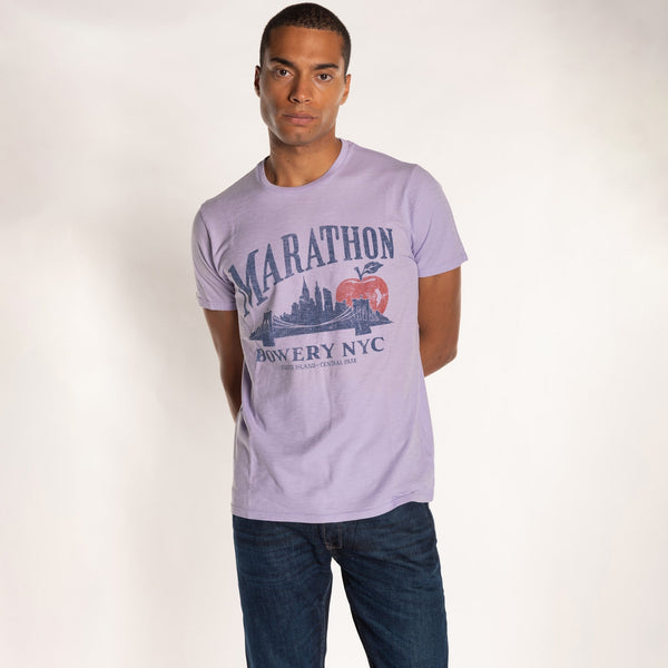 Bowery Nyc MAN'S "MARATHON" CREW NECK S/S T-SHIRT - SLUB JERSEY