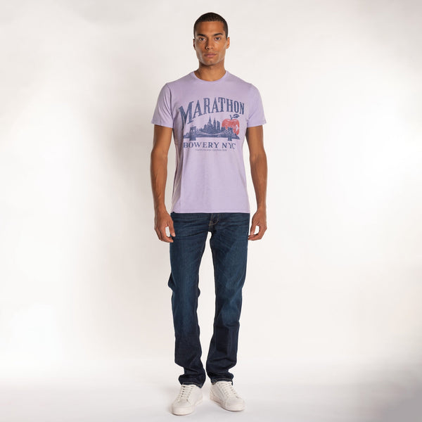 Bowery Nyc MAN'S "MARATHON" CREW NECK S/S T-SHIRT - SLUB JERSEY