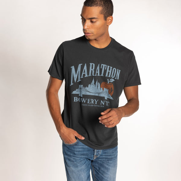 Bowery Nyc MAN'S "MARATHON" S/S CREWNECK TSHIRT - VINTAGE JERSEY