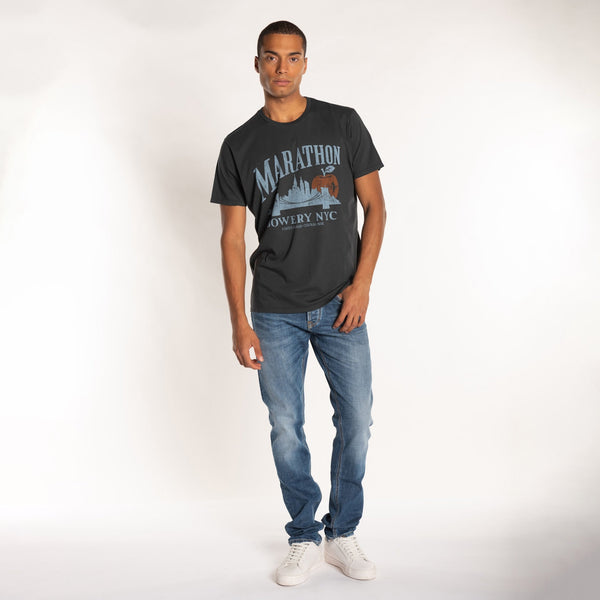 Bowery Nyc MAN'S "MARATHON" S/S CREWNECK TSHIRT - VINTAGE JERSEY