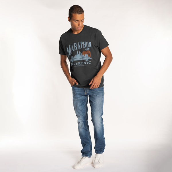 Bowery Nyc MAN'S "MARATHON" S/S CREWNECK TSHIRT - VINTAGE JERSEY