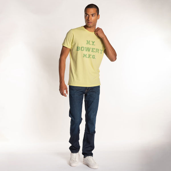 Bowery Nyc MAN'S "N.Y. BOWERY" CREW NECK S/S T-SHIRT - VINTAGE JERSEY- REGULAR FIT