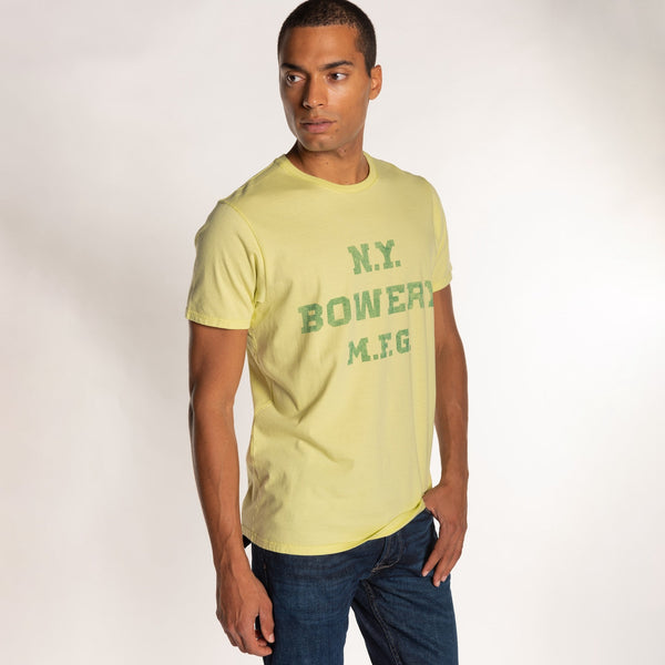 Bowery Nyc MAN'S "N.Y. BOWERY" CREW NECK S/S T-SHIRT - VINTAGE JERSEY- REGULAR FIT