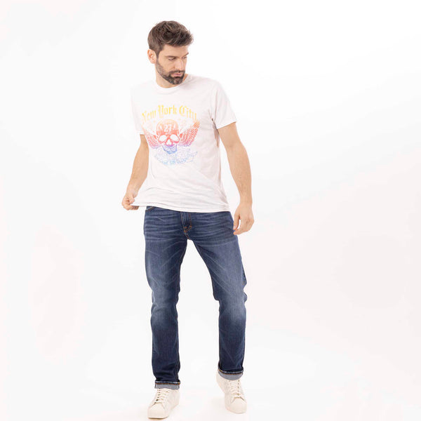 Bowery Nyc MAN'S "NEW YORK CITY" CREWNECK SHORT SLEEVE T-SHIRT - SLUB JERSEY