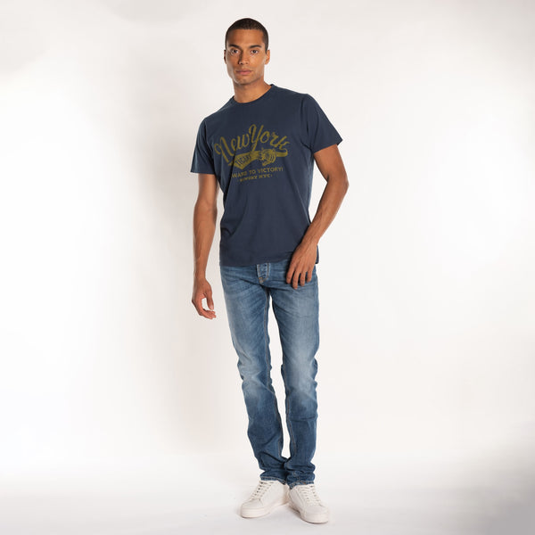 Bowery Nyc MAN'S "NEW YORK" S/S CREWNECK TSHIRT - VINTAGE JERSEY