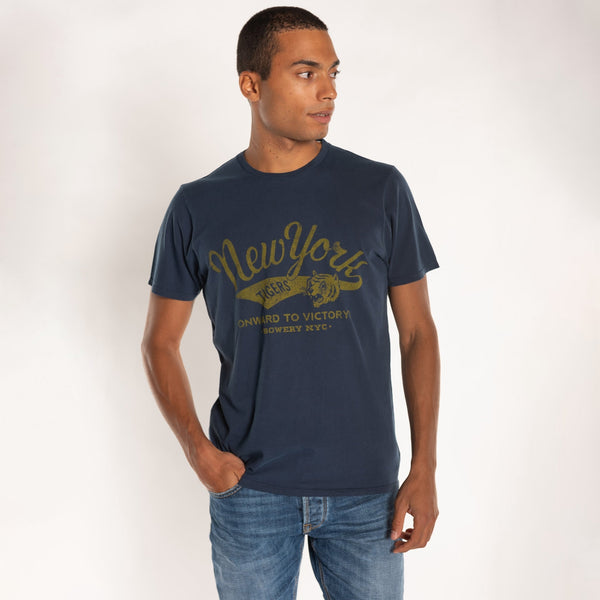 bowery nyc MAN'S "NEW YORK" S/S CREWNECK TSHIRT - VINTAGE JERSEY