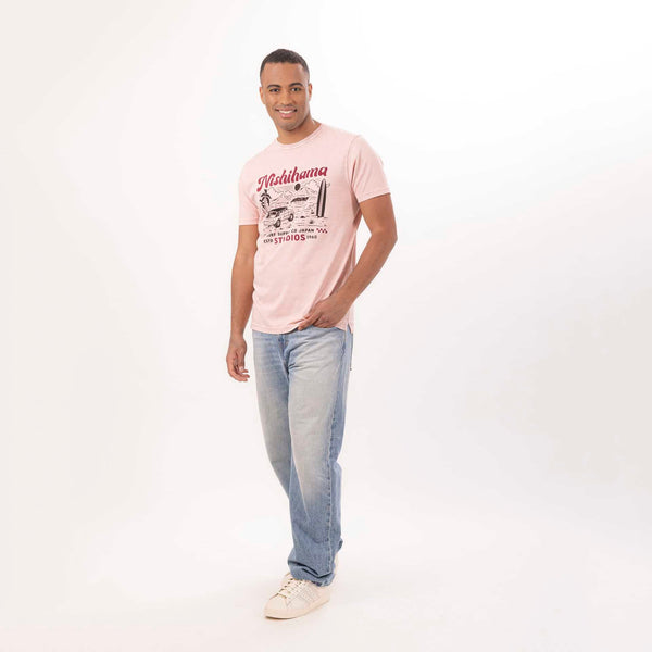 Bowery Nyc MAN'S "NISHIHAMA" CREWNECK SHORT SLEEVE T-SHIRT - VINTAGE JERSEY