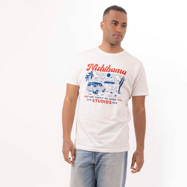 Bowery Nyc MAN'S "NISHIHAMA" CREWNECK SHORT SLEEVE T-SHIRT - VINTAGE JERSEY