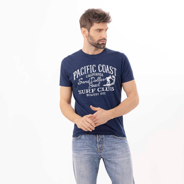 bowery nyc MAN'S "PACIFIC COAST" CREWNECK SHORT SLEEVE T-SHIRT - VINTAGE JERSEY