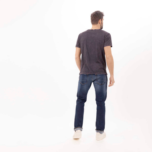 Bowery Nyc MAN'S " POWER OIL" CREWNECK SHORT SLEEVE T-SHIRT - VINTAGE JERSEY