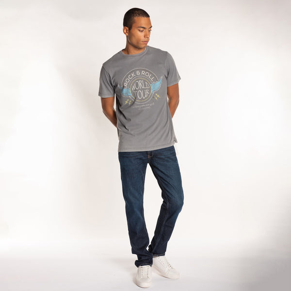 Bowery Nyc MAN'S "ROCK & ROLL" CREW NECK S/S T-SHIRT - SOFT JERSEY - REGULAR FIT