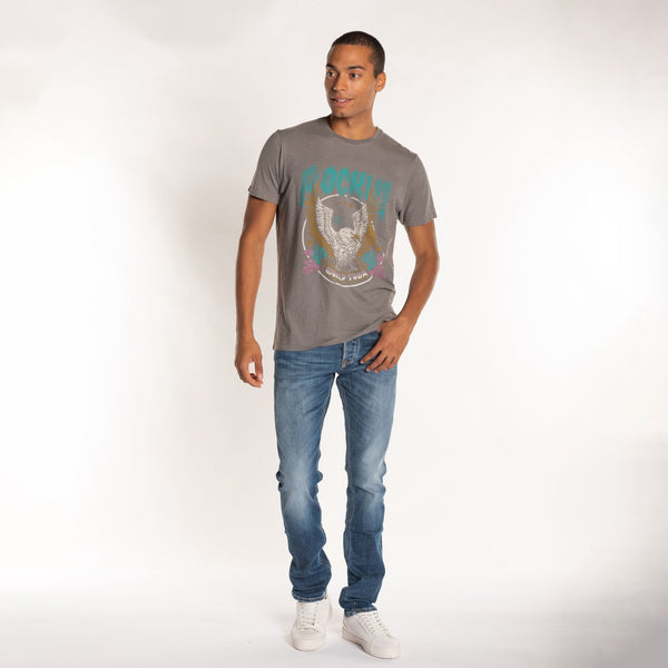 Bowery Nyc MAN'S "ROCKIN" CREW NECK S/S T-SHIRT - SLUB JERSEY