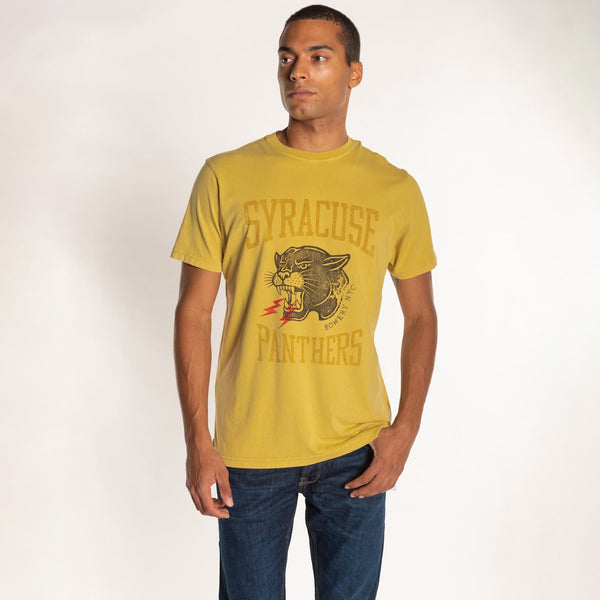 bowery Nyc MAN'S "SYRACUSE PANTHERS" CREW NECK S/S T-SHIRT - SOFT JERSEY - REGULAR FIT