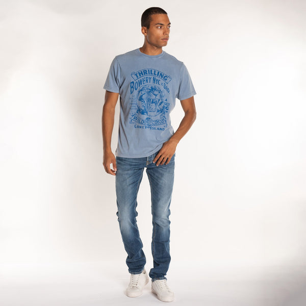 Bowery Nyc MAN'S "THRILLING" CREW NECK S/S T-SHIRT - SOFT JERSEY - REGULAR FIT