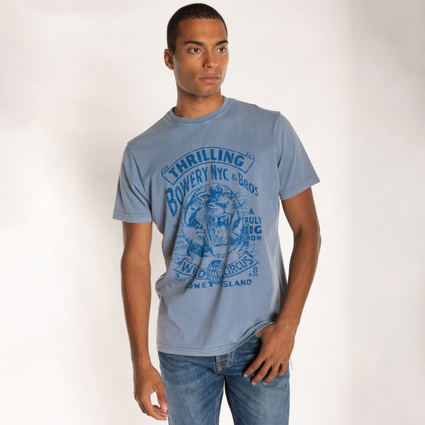 bowery nyc MAN'S "THRILLING" CREW NECK S/S T-SHIRT - SOFT JERSEY - REGULAR FIT