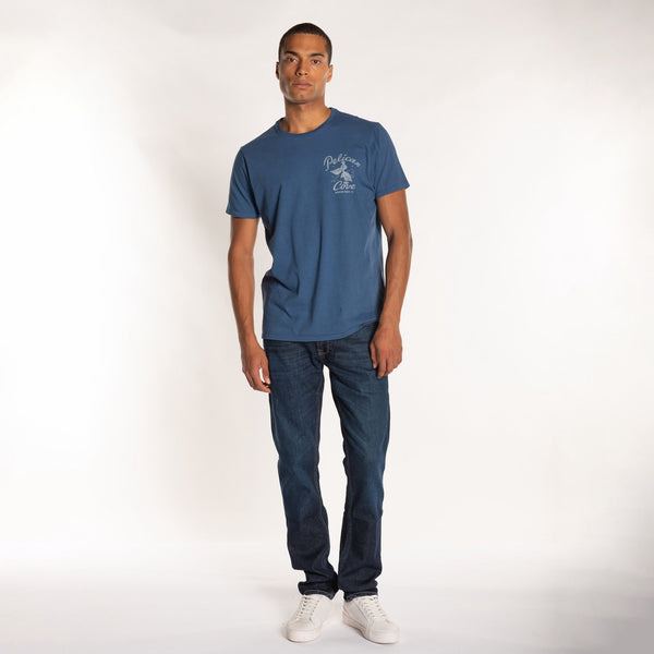 Bowery Nyc MANS' "PELICAN COVE" CREW NECK S/S T-SHIRT - VINTAGE JERSEY- REGULAR FIT