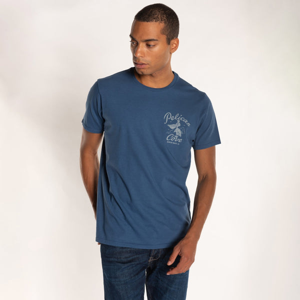 bowery nyc MANS' "PELICAN COVE" CREW NECK S/S T-SHIRT - VINTAGE JERSEY- REGULAR FIT