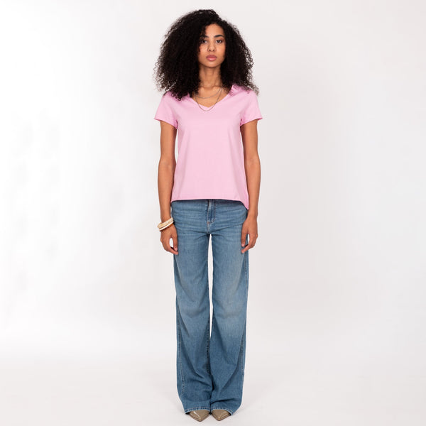 Bowery Nyc V NECK S/S T-SHIRT - VINTAGE JERSEY - REGULAR FIT