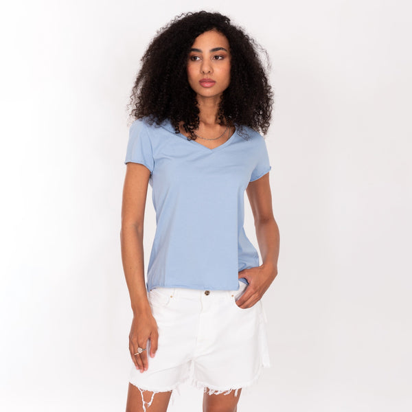 Bowery Nyc V NECK S/S T-SHIRT - VINTAGE JERSEY - REGULAR FIT