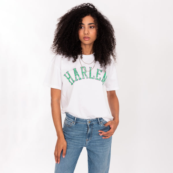 bowery nyc WOMAN'S "HARLEM" CREW NECK S/S T-SHIRT - VINTAGE JERSEY - BOY FIT