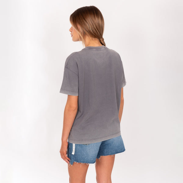 Bowery Nyc WOMAN'S "ROCK & ROLL" CREW NECK S/S T-SHIRT - SOFT JERSEY - BOY FIT