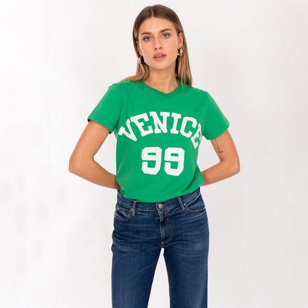 bowery nyc WOMAN'S "VENICE 99" CREW NECK S/S T-SHIRT - VINTAGE JERSEY - REGULAR FIT