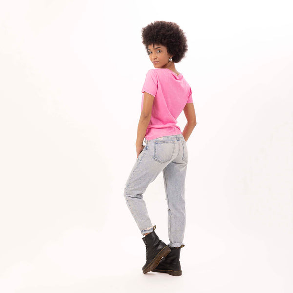 Bowery Nyc WOMEN'S "BOWERY" CREWNECK SLIM FIT T-SHIRT- VINTAGE JERSEY