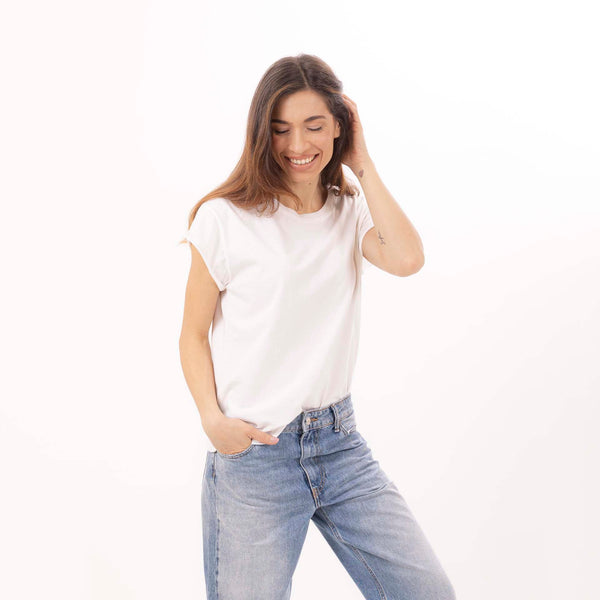 Bowery Nyc WOMEN'S CREWNECK BOXY T-SHIRT - VINTAGE JERSEY