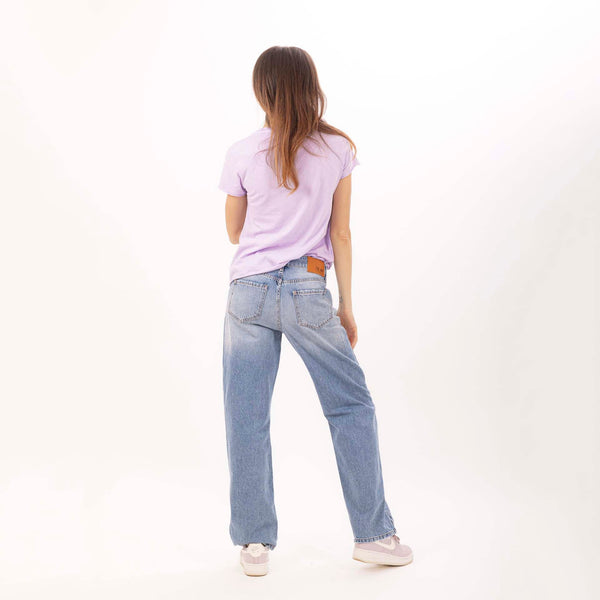 Bowery Nyc WOMEN'S ESSENTIAL V-NECK S/SLEEVE T-SHIRT - VINTAGE JERSEY