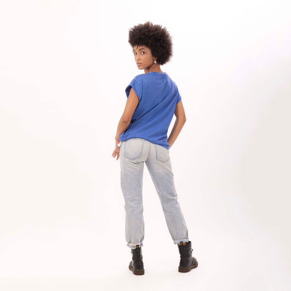 Bowery Nyc WOMEN'S "MALIBU" CREWNECK BOXY T-SHIRT - VINTAGE JERSEY