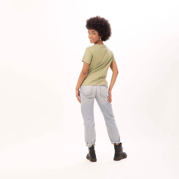 Bowery Nyc WOMEN'S "SAN FRANCISCO" CREWNECK SLIM FIT T-SHIRT- VINTAGE JERSEY