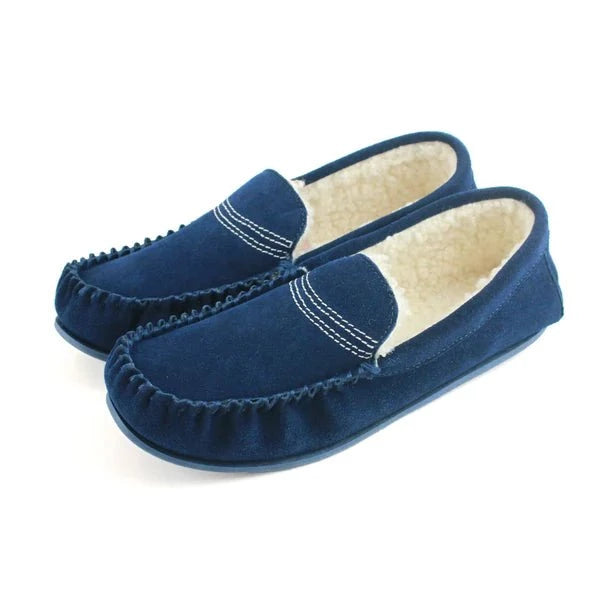 bown of london Bethany Ladies Suede Moccasin - Blue Size *