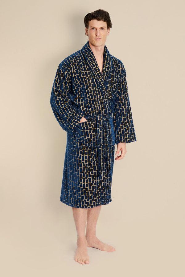 Bown Of London Men's Dressing Gown - Agean Size *