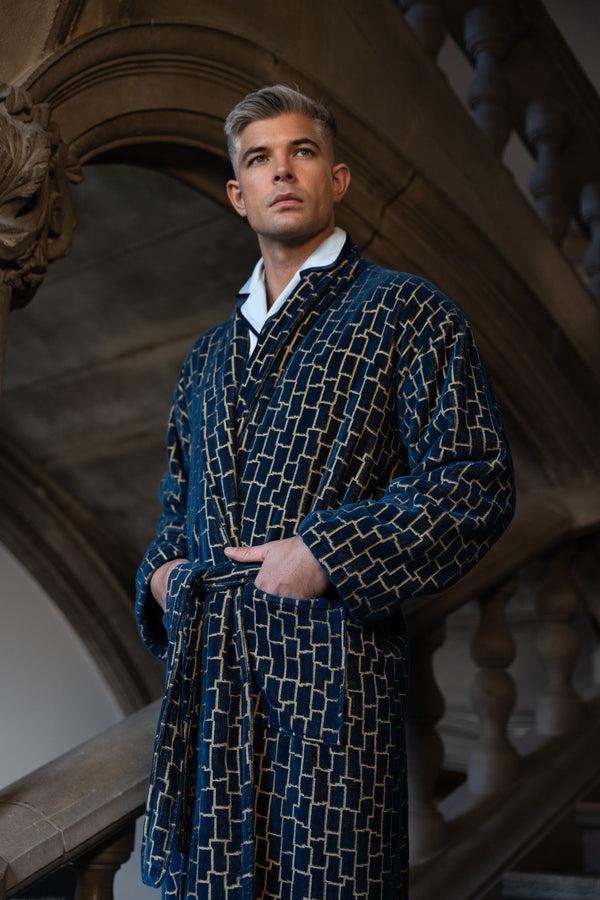 Bown Of London Men's Dressing Gown - Agean Size *