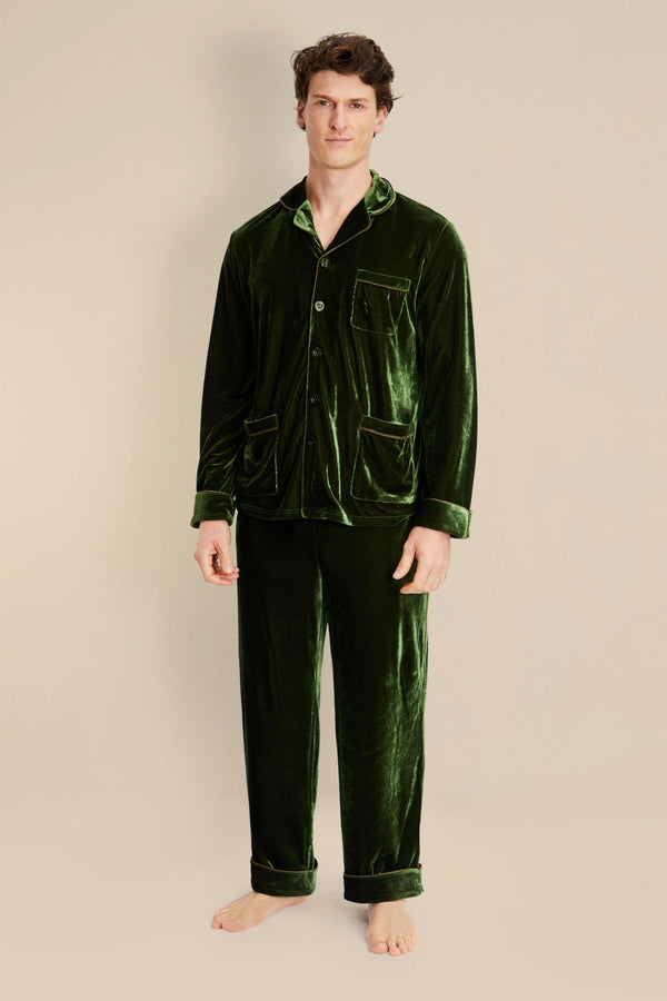 Bown Of London Men's Velvet Pyjamas - Hemes Size *