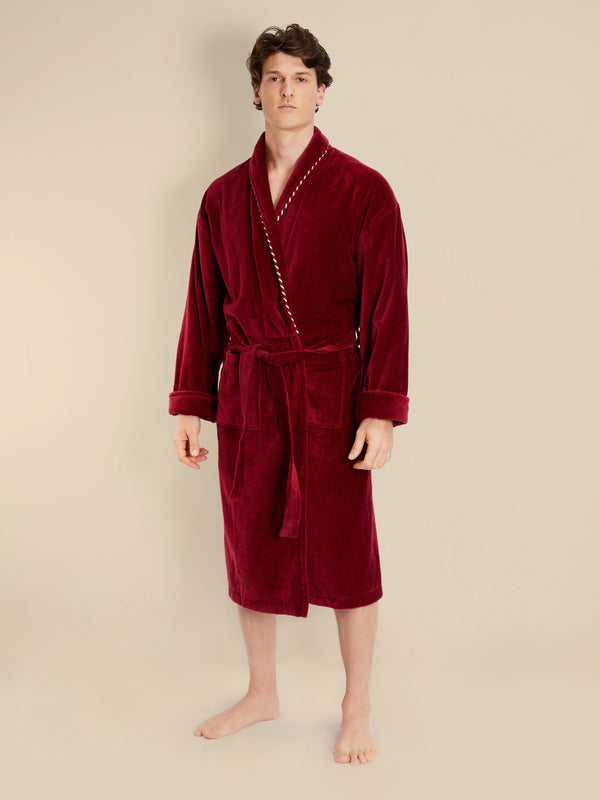 Bown Of London Earl/Duchess Claret Dressing Gown Bundle Men's Dressing Gown - Earl Claret (Size) *