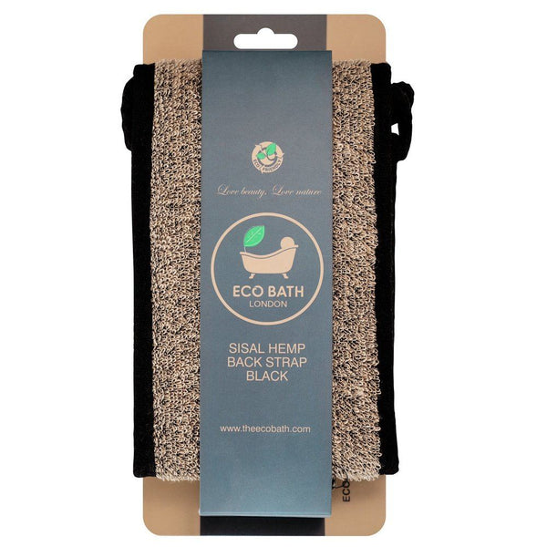 Bown Of London Eco Bath Natural Sisal Hemp Back Strap Black Size *