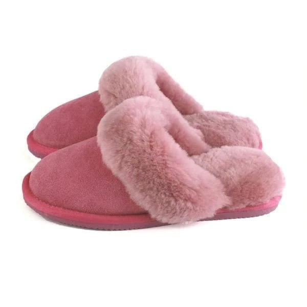 bown of london Grace Ladies Sheepskin Slipper Mule - Pink Size *