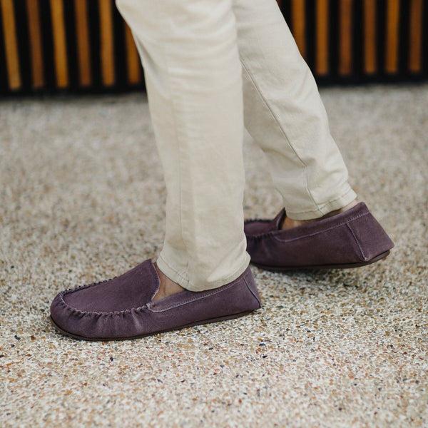 Bown Of London Harris Mens Fabric Lined Moccasin - Truffle Size *